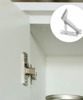 Heavy Duty 80 Degree Foldable Cabinet Corner Hinges Set With Spring Lifting Brackets For Cabinet Doors And Sofas, Space Saving Design