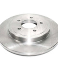 Rear Solid Disc Brake Rotor BR54122 with forged flange shown in a side view highlighting precise fit and smooth surface.