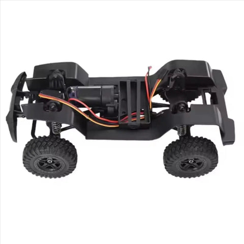 Chassis Frame Kit For TRX4M AX8560 1 18 Scale RC Car displaying frame and wheels with wires and structural components