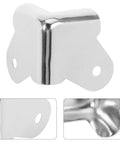 12 Pack Metal Cabinet Corner Protectors 1.57 Inch Silver Iron Edge Bumpers with Screw Holes