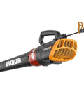 12 Amp Electric Leaf Blower With Turbine Tech For Lightning Fast Yard Cleanups 600 CFM 2 Speed Control Corded Power