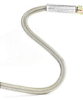 Stainless Steel Flexible Gas Line 22 Inch Universal Range HookUp kit With 12 Brass Flare Shut Off Valve Couplings Perfect For Water Heater Stove Fireplace Install, flexible hose