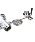 Waste Drain Valve With Twist Handle, Three And A Half Inch By Two Inch And One And A Half Inch Adapter, Removable Strainer Basket.