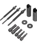 10Pc Steel Bearing Extractor Puller Set For Shop Mechanics Removes Flywheel Parts In Tight Spots Fits 9mm To 23mm Engine Hubs Easy No Sweat Fix Quick Auto Maintenance Gear Top Pick For Motorcycle And Car Garage Projects Guaranteed Good Deal black steel bearing extractor kit with pullers, sleeves, and adapters