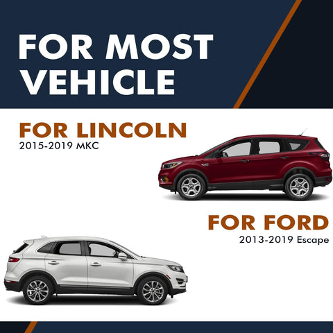 Image showing red Ford Escape 2013-2019 and silver Lincoln MKC 2015-2019 suitable for Beef Up Your Ride With This Pair Of Rear Complete Shock Absorber Kit For Ford Escape 2013 Through 2019 And Lincoln MKC 2015 Through 2019 Non Electronic Suspension Direct Fit.