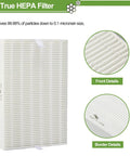 Close-up of Six Pack HPA300 Compatible HEPA Filters showing filter texture and details for air purifier series replacement HRF-R3.