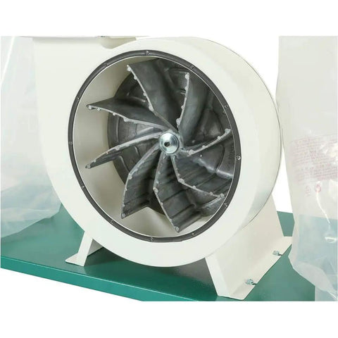 Heavy Duty 3 HP Dust Collector With Kickin Aluminum Impeller Generates 2300 CFM Shop Airflow single-phase motor and aluminum impeller.
