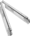 Two Pack Drawer Slide Rails With Silent Buffer And Soft Close, Beefy Heavy Duty Load Bearing Two-Section Rails In Cold Rolled Steel
