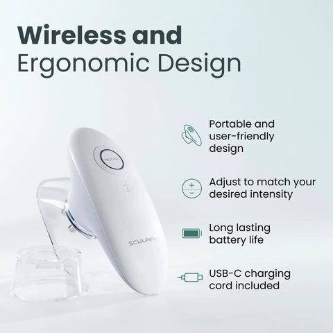 3 In 1 Body Sculpting Machine With Dynamic Cupping And Red Light Therapy, ergonomic design display, USB-C charging cord