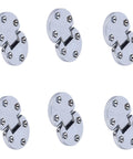 6 Pcs Zinc Alloy Flip Door Hinges 90 Degree Folding Butt Hinges for Table Desk Wardrobe, durable hardware, front view.