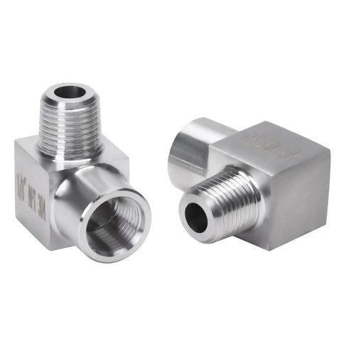 Heavy Duty Stainless Steel 304 90 Degree Street Elbow Fitting Pack Of Two One Eighth Inch NPT Male To One Eighth Inch NPT Female