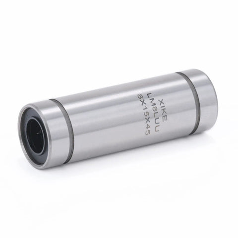 Two Pc Sealed Lengthened Linear Ball Bearing Slides Fit M4 Rod Shafts 8X15X45Mm LM8LUU smooth chrome steel guide block
