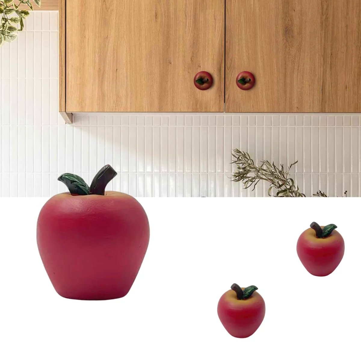 Appleヴィンテージコレクションセット Harvest Apple Cabinet Knobs Hand Painted Set of 6 ✓