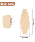 Wood Joiner Biscuits 100Pcs Beech Wood 45x16x3.8mm For DIY Carpentry Cabinet Making And Furniture Projects Pro Grade Durable Tear Resistant Fasteners For Tight Joints And Easy Board Docking showing biscuit size and dimensions