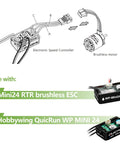 Diagram of ESC and motor connections, compatible with SCX24 Brushless Beast Power Upgrade QUICRUN Outer-1621SL 3500KV Kit