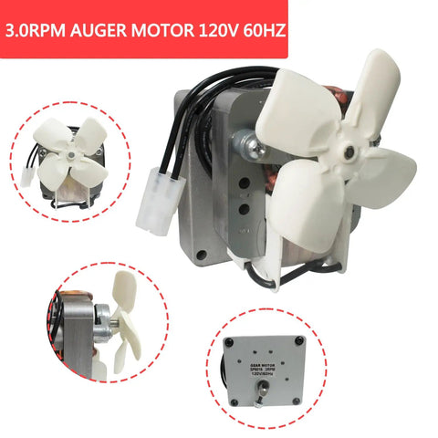 Upgraded 3.0 RPM Auger Motor Hella Reliable For Traeger Pit Boss Camp Chef Wood Pellet Grills Boosts Firepower with fan