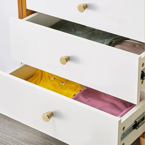 White cabinet with open drawers showing 10 Pairs 16 Inch Soft Close Drawer Slides Full Extension Ball Bearing Cabinet Slides Heavy Duty