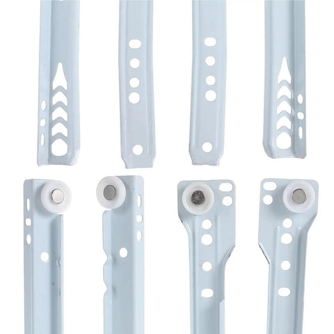 Heavy Duty Drawer Slides Kit Four Pack With Guides And Rollers For Furniture Easy Install And Smooth Quiet Operation