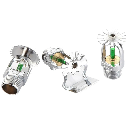 Five Piece Heavy Duty Fire Sprinkler Heads DN15 Side Discharge Threaded End chrome finish, designed for quick activation in emergencies.