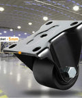 Heavy Duty Nylon Castor Wheels Set Of 4 75Mm Industrial Swivel Casters With Locking Brakes showcasing a 5mm steel bracket.