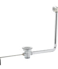 Waste Twist With Overflow And NPT Adapter Three And A Half Inch By Two Inch OEM Replacement Part For Commercial Sinks And Food Service Equipment Pro Grade For Restaurant And Kitchen Setups, shown from side.