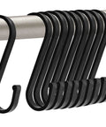 Heavy Duty S Shaped Hooks For Hanging Pots And Pans Plants Cups Coats And Towels In Kitchen Bedroom Office Garden And Bath Matte Black 10 Pack Durable Aluminum Rust Resistant Multipurpose Everyday Use