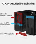 Portable Compact ATX E-ATX Gaming PC Case Silver Built For Gamers On The Go, Modular Layout For ATX E-ATX Boards, Holds 360mm Radiators, 420mm GPUs, 220mm PSUs, 165mm Towers, Multi Zone Fans For Serious Chill, modular ATX/MATX case