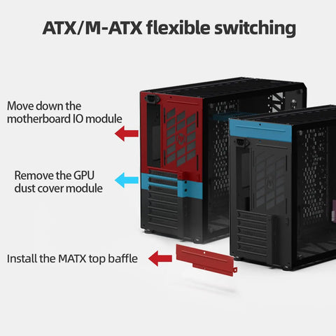 Portable Compact ATX E-ATX Gaming PC Case Silver Built For Gamers On The Go, Modular Layout For ATX E-ATX Boards, Holds 360mm Radiators, 420mm GPUs, 220mm PSUs, 165mm Towers, Multi Zone Fans For Serious Chill, modular ATX/MATX case