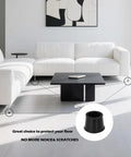 Living room with Four Pack Black Round Rubber Chair Leg Caps And Table Feet Covers Nine Sixteenth Inch Inner Diameter Easy Install