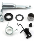 Beefed Up Clutch Cable Actuation Arm Kit For ATV Models Like RZ350 And Banshee 350 Replacement Push Lever Assembly With Spring Bolt Clamp Bearing Seal Washer Plate And Yamaha Compatible, parts laid out