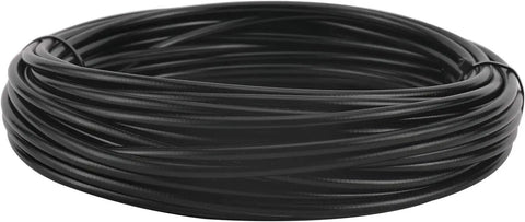 Roll of black 5mm 50ft lined bicycle brake cable housing designed for smooth braking, with durable rubber outer and high carbon steel coil support