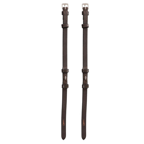 Replacement Cheek Pieces for English Bridle, Hook Fastening, Half Inch 13mm Leather, Vegetable-Tanned Leather Pair