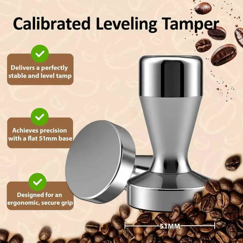Ultimate 4 In 1 Espresso Accessories Kit For 51mm Portafilters With WDT Tool, Espresso Tamper, Puck Screen And Magnetic Dosing Ring