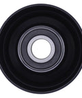 Close-up of idler pulley from Belt Tensioner And Serpentine Belt Idler Pulley Kit For Chrysler Town And Country Voyager Dodge Caravan