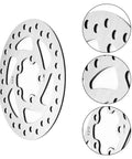 Close-up of 120mm 5 Hole Stainless Steel Brake Disc for Electric Scooter, includes rotor details, compatible with M365 Pro and Pro2.