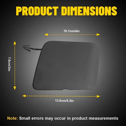 Nissan NV200 Front Tow Hook Bracket Cover Cap Durable Plastic Replacement With Easy Install No Sweat 2013-2020 product dimensions
