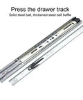 Full Extension Drawer Slides That Glide Like Butter With Bottom Mounted Concealed Design So Drawers Hide Under The Cabinet Durable Heavy Duty Hardware For Cabinets And Furniture That Open And Close Quietly. Full-extension steel drawer slide with ball bearings