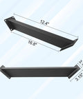 Diagram showing dimensions of 4 Pack 45 Degree Angle Support Brackets For Pergolas And Wood Structures, Heavy Duty Steel With Black Powder Coat