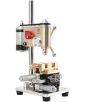Get This Ultra Compact Qugurlid Variable Speed Benchtop Drill Press with brass components and precise controls for watch repair tasks.