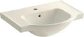 Veer 24 Inch Single Hole Sink Basin In Almond With Ample Side Deck Space Vitreous China Durability Ready To Pair With 5246 Pedestal