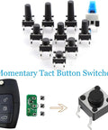 180 Piece Tactile Push Button Switch Kit With 10 Values Ranging From 6x6mm To 7x7mm, 4 Pin Micro Momentary Tact Switches For Prototyping DIY