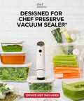 Glass Vacuum Seal Food Storage Containers 3-Piece Set For Fridge And Freezer Airtight No-Fuss Glass Containers with handheld sealer