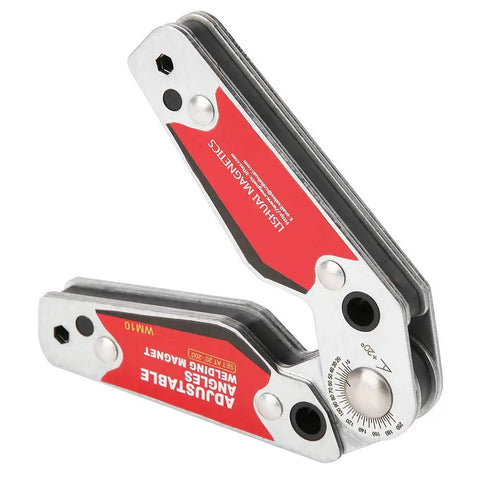Fabater Welding Magnetic Holder With Adjustable Angles From 20 To 200 Degrees And Clear Scale Display showing precision angle adjustment.