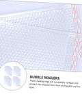 White Bubble Mailers 24x35cm Plus 5cm Padded Envelopes Shockproof Packaging Bags shown with bubble lining and self-seal strip.