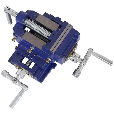 Heavy Duty 3 Inch Cross Slide Drill Press Vise X Y Milling Machine Vise Precision Bench Vise Ductile Iron Swivel Head top view