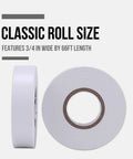 10 Pack White Electrical Tape Waterproof Three Quarters Inch By Sixty Six Feet Pro Grade Industrial Grade High Temp Vinyl Image