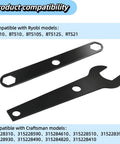 Table Saw Wrench Set Two Pack Fits BTS10S BTS12S RTS21 10 Inch Table Saw Models Built Tough Forged Steel Blade Change Tool Replacement For COMBO00139 shown on white background