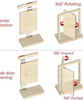 Heavy Duty Stainless Steel Door Pivot Hinge For Wood Doors Hidden 360 Degree Rotation Revolving Door Hardware diagram