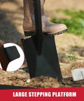 Heavy Duty Spade Shovel With Wooden D Handle For Digging And Edging Square Flat Garden Shovel 45 Inch in use in garden
