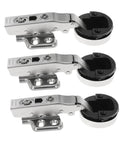 Soft Close Glass Door Hinges Set Of 3 For Inset Cabinets With Concealed Hydraulic Damping Heavy Duty Metal Build For Smooth Quiet Closings